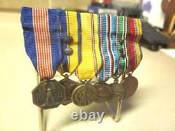 Ww2 U. S. Army Air Corps (6) Mini Medals Grouping'mint' Used Condition'look