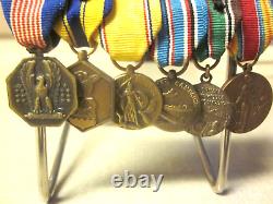 Ww2 U. S. Army Air Corps (6) Mini Medals Grouping'mint' Used Condition'look