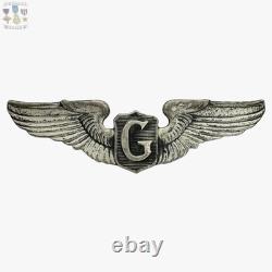 Ww2 U. S. Army Air Corps Glider Pilot Wings Badge Sterling 3 Size Insignia #278