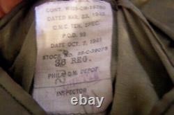 Ww2 U. S. Army Air Force Cadet Pilots Uniform Coat Dark O. D Choclate Rare Find