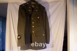 Ww2 U. S. Army Air Force Cadetpilots Authentic Coat Dark O. D Choclate Rare Find