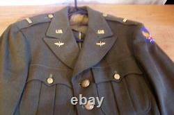 Ww2 U. S. Army Air Force Cadetpilots Authentic Coat Dark O. D Choclate Rare Find