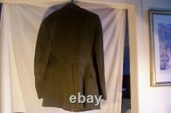 Ww2 U. S. Army Air Force Cadetpilots Authentic Coat Dark O. D Choclate Rare Find