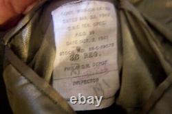 Ww2 U. S. Army Air Force Cadetpilots Authentic Coat Dark O. D Choclate Rare Find