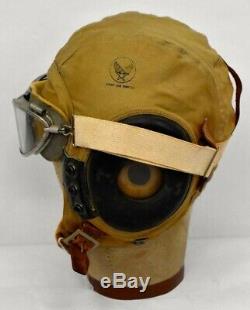 Ww2 Us Army Air Corps Flying Cap And Goggles