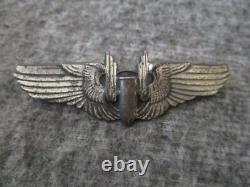 Ww2 Us Army Air Corps Pins Sterling Silver Gunner (1) & Pilot Wings (2)