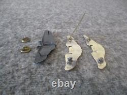 Ww2 Us Army Air Corps Pins Sterling Silver Gunner (1) & Pilot Wings (2)