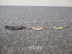 Ww2 Us Army Air Corps Pins Sterling Silver Gunner (1) & Pilot Wings (2)