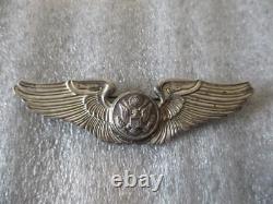 Ww2 Us Army Air Corps Pins Sterling Silver -air Crew Wings+sweetheart Rhinestone