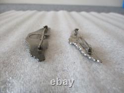 Ww2 Us Army Air Corps Pins Sterling Silver -air Crew Wings+sweetheart Rhinestone