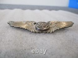 Ww2 Us Army Air Corps Pins Sterling Silver -air Crew Wings+sweetheart Rhinestone