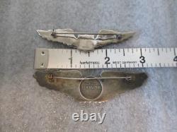 Ww2 Us Army Air Corps Pins Sterling Silver -air Crew Wings+sweetheart Rhinestone