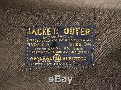 Ww2 Us Army Air Force Outer Flying Jacket Type F2 Electriclly Heated Flight Suit