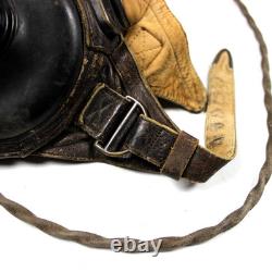 Ww2 Us Army Air Force Usaaf Aaf Type A-11 Leather Flight Flying Helmet Radio