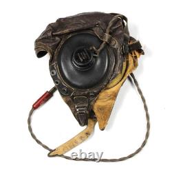 Ww2 Us Army Air Force Usaaf Aaf Type A-11 Leather Flight Flying Helmet Radio