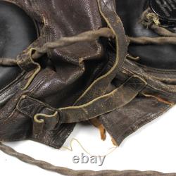 Ww2 Us Army Air Force Usaaf Aaf Type A-11 Leather Flight Flying Helmet Radio