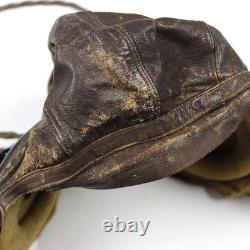 Ww2 Us Army Air Force Usaaf Aaf Type A-11 Leather Flight Flying Helmet Radio