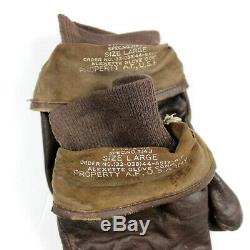 Ww2 Us Army Air Forces Corps Type A-11a A11 Pilot Leather Flight Gloves Insert