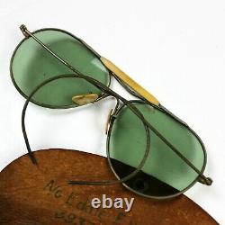 Ww2 Us Army Air Forces Corps Usaaf An-6531 Sunglasses Identified Leather Case