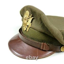 Ww2 Us Army Air Forces Usaaf Corps Officer Dress Cap Visor Hat Crusher Pilot