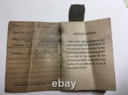 Ww2 Usaaf Type An-6513 (qac) Parachute Chest Pack (red Group 1), Rare-original