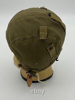 Ww2 Wwii Us Army Air Force Type A-9 Summer Flight Helmet Large