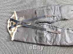 Ww II Usaf Army Air Force Leather Sheep Lined Bomber Pants 43-13614-af 94-3084a