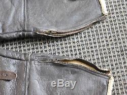 Ww II Usaf Army Air Force Leather Sheep Lined Bomber Pants 43-13614-af 94-3084a