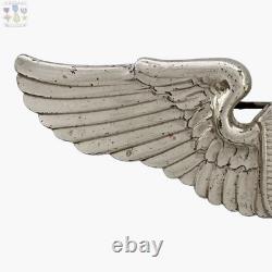 Wwii Army Air Corps Liaison Pilot Wings Badge Insignia 3 Sterling Amcraft #035