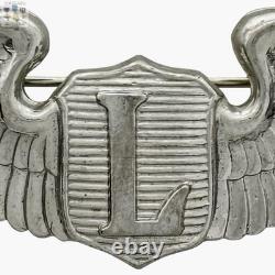 Wwii Army Air Corps Liaison Pilot Wings Badge Insignia 3 Sterling Amcraft #462
