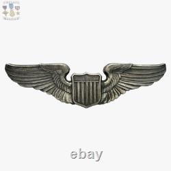Wwii Army Air Corps Pilot Wings 3 Size Insignia Sterling Gustave Fox Co. #323