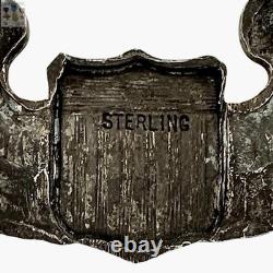 Wwii Army Air Corps Pilot Wings Badge 3-1/16 Size Insignia Sterling 20g. #442