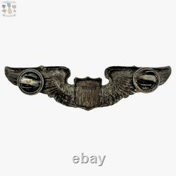 Wwii Army Air Corps Pilot Wings Badge 3-1/16 Size Insignia Sterling 20g. #442