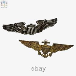 Wwii Army Air Corps Pilot Wings Navy Aviator Badges Amico Sterling Ww2 Set