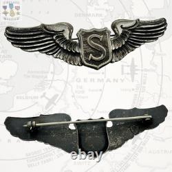 Wwii Army Air Corps Service Pilot Wings Meyer Shield 3 Size Sterling Ww2 #326