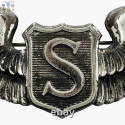 Wwii Army Air Corps Service Pilot Wings Meyer Shield 3 Size Sterling Ww2 #326