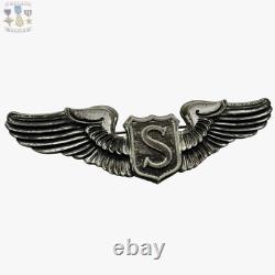 Wwii Army Air Corps Service Pilot Wings Meyer Shield 3 Size Sterling Ww2 #326