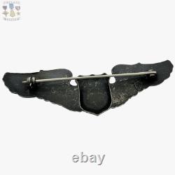Wwii Army Air Corps Service Pilot Wings Meyer Shield 3 Size Sterling Ww2 #326