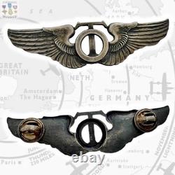 Wwii Army Air Corps Technical Observer Wings Badge 3-1/8 Size Sterling Ww2