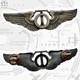 Wwii Army Air Corps Technical Observer Wings Badge 3-1/8 Size Sterling Ww2