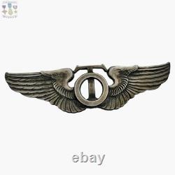 Wwii Army Air Corps Technical Observer Wings Badge 3-1/8 Size Sterling Ww2