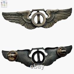 Wwii Army Air Corps Technical Observer Wings Badge 3-1/8 Size Sterling Ww2