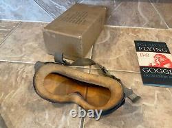 Wwii Army Air Forces Flight Goggles B 8 Original Box Ww2 Usaac Usaaf With Lens