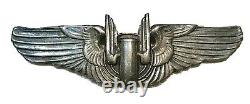 Wwii Army Military Air Force Full Size Air Gunner Wings Sterling Pin Badge