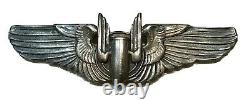 Wwii Army Military Air Force Full Size Air Gunner Wings Sterling Pin Badge