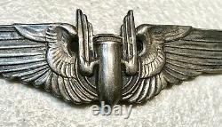 Wwii Army Military Air Force Full Size Air Gunner Wings Sterling Pin Badge