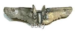 Wwii Army Military Air Force Full Size Air Gunner Wings Sterling Pin Badge