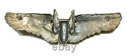 Wwii Army Military Air Force Full Size Air Gunner Wings Sterling Pin Badge