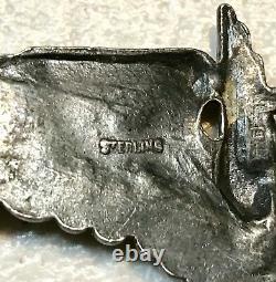 Wwii Army Military Air Force Full Size Air Gunner Wings Sterling Pin Badge