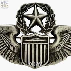Wwii Command Pilot Wings Army Air Corps Badge 3 Ns Meyer Sterling 20g. Ww2 #331